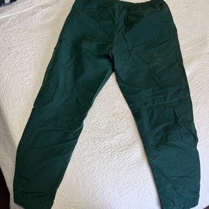Green winter joggers